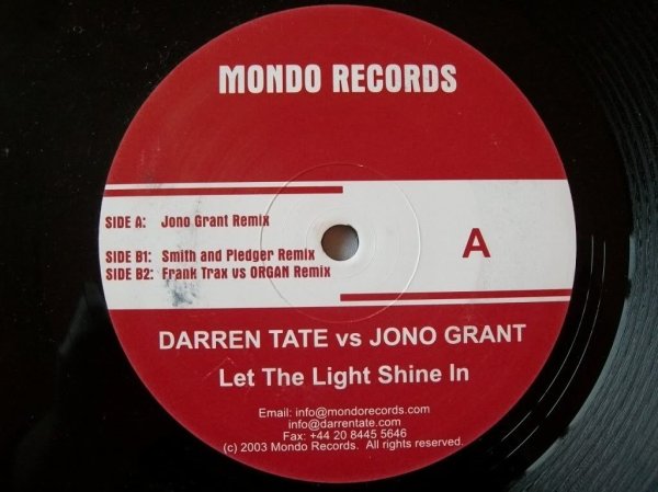 Darren Tate vs Jono Grant – Let The Light Shine In